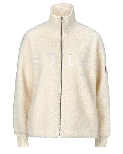 Svea Kathøyn Pile Zip Sweater W Antique White (Storlek XL)