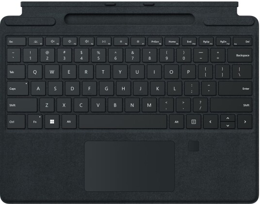 Microsoft Surface Pro 8/9 Type deksel m/FPR (sort)