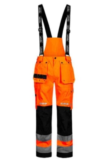 Lyngsøe Fox Skallselebukse HiVis Unisex, Str. S, Oransje/Sort