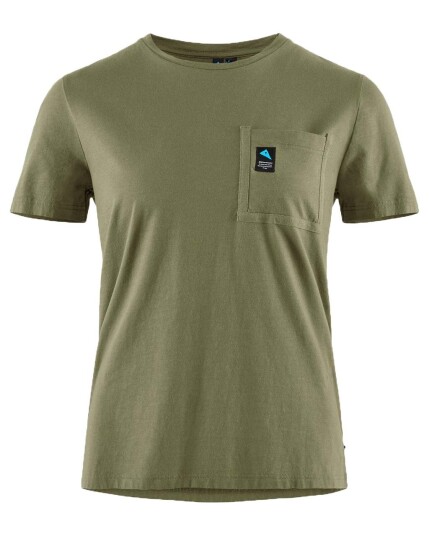 Klättermusen Runa Pocket SS Tee W Dusty Green (Storlek L)