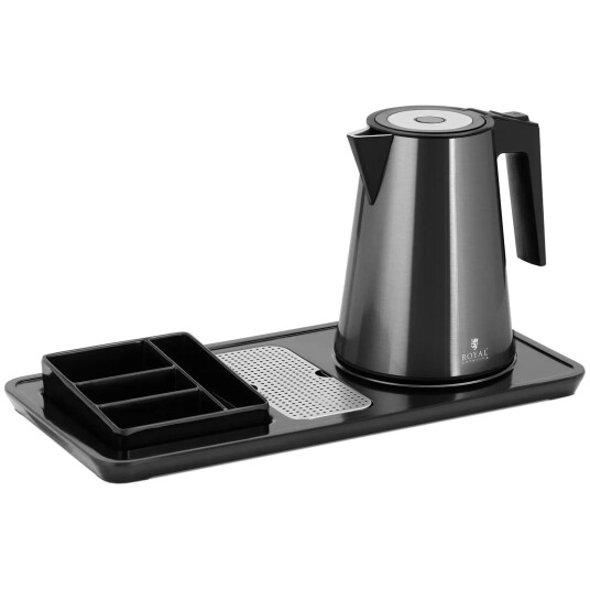 Royal Catering Vannkoker Kaffeog testasjon 1,2 L 1800 W svart RC-HKS03