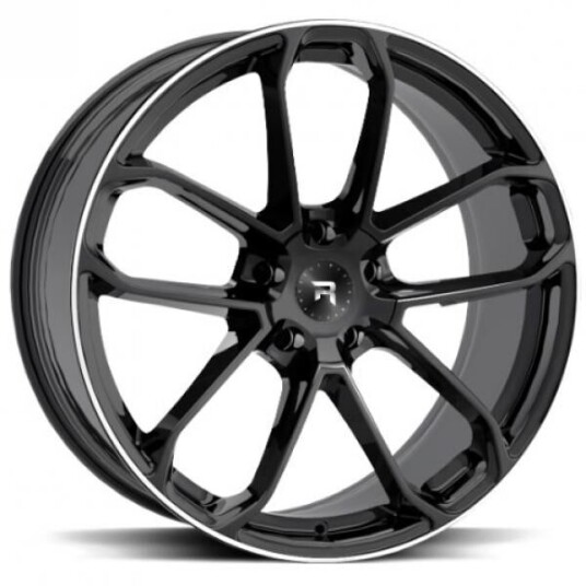 R-Series R14 Black Polish 9.5x21 5x112 ET37 B66.6