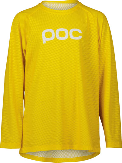 POC Kids' Essential MTB Long-Sleeve Jersey 160, Aventurine Yellow