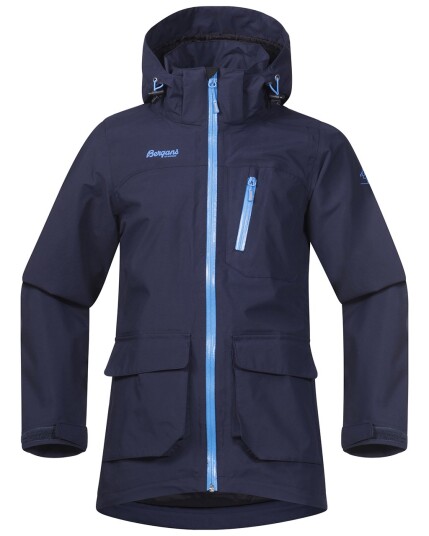 Bergans Folven Youth Jacket Navy/Lt Winter Sky (Storlek 152)