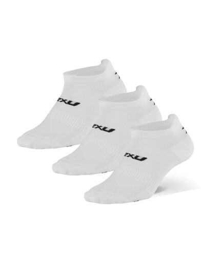 2XU Ankle Socks 3 pack White/Black - EU 42-46