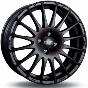 OZ Superturismo GT Matt Black Red Lettering 7x17 4x100 ET44 B68