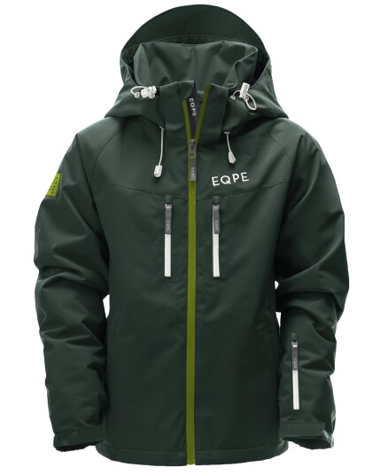 EQPE Qanuk Ski Jacket JR Deep Forrest (Storlek 158/164)