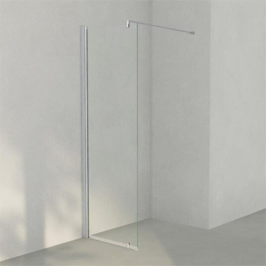 INR Iconic Nordic Rooms Dusjvegg Linc 20 Original Matt Aluminium / 67,5cm Klart Glass