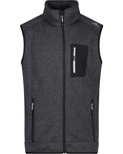 Cmp Jaquard Knitted Vest M Nero/Glacier (Storlek 54)