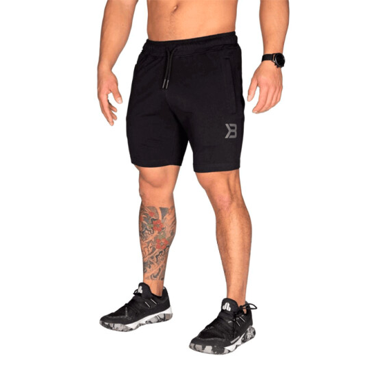 Tapered Sweatshorts, Black Svart Small