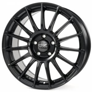 OZ Superturismo LM Matt Black Silver Lettering 7.5x17 5x100 ET35 B68