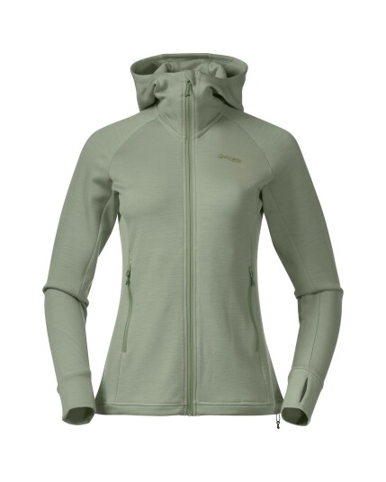 Bergans Ulstein Wool Hood Jacket W Jade Green (Storlek L)