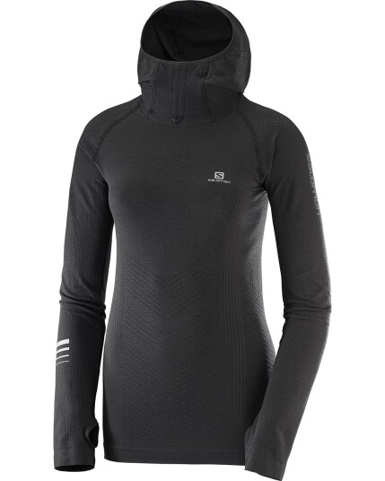 Salomon Lightning Pro L/S Hoodie W Black (Storlek S)