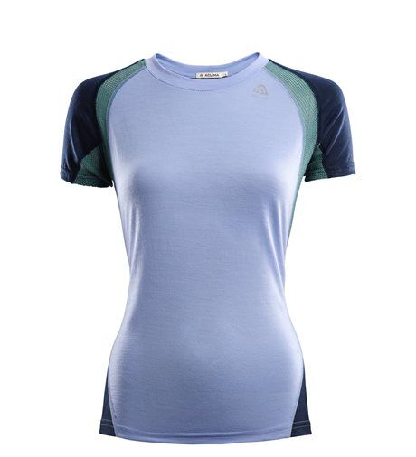 Aclima LightWool Sports T-shirt , Dame Purple Impr /Navy S