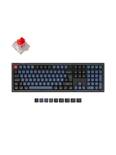 Keychron V6 QMK/VIA Knob - K Pro Red - Gamingtastatur - Nordisk - Svart