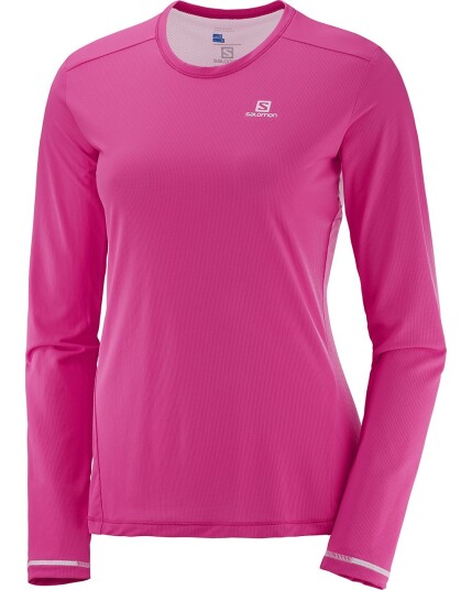 Salomon Agile L/S Tee W Pink Yarrow (Storlek L)