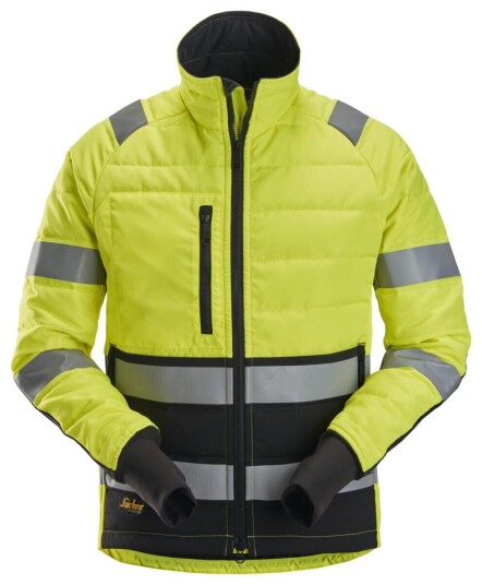 Snickers 8134 Vinterjakke, HiVis kl.2 Mann, Str. 3XL, Gul/Sort