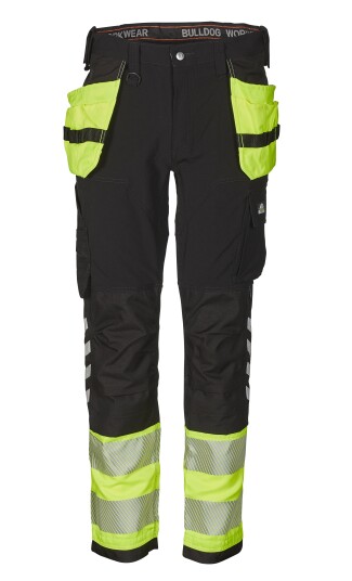 Bulldog 5748 Hi-Vis Stretch Trousers, Yellow/Black, 1 Piece, SBD-5748 56