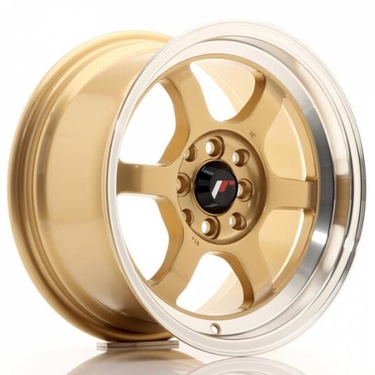 Japan Racing Jr12 Gold Machined Lip 7.5x15 4x100 ET26 B73.1