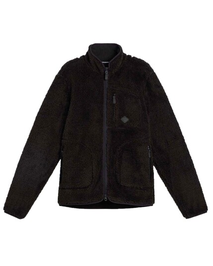 J.Lindeberg Patrik Pile Fleece Jacket M Black (Storlek XL)