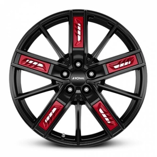 Ronal R67 Red Right Jet Black 8x19 5x112 ET40 B76