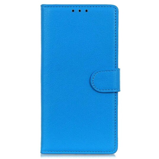 INCOVER Samsung Galaxy S24 PU Litchi Skin Flip Deksel med Lommebok - Blå