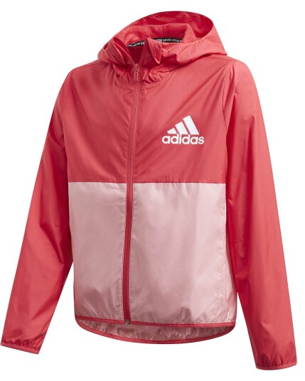 Adidas Must Haves Wind Jacket JR Coral Pink/Glow Pink/White (Storlek 140)