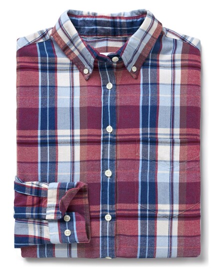 Gant Winter Flannel Madras Shirt W Smoked Paprika (Storlek XL)