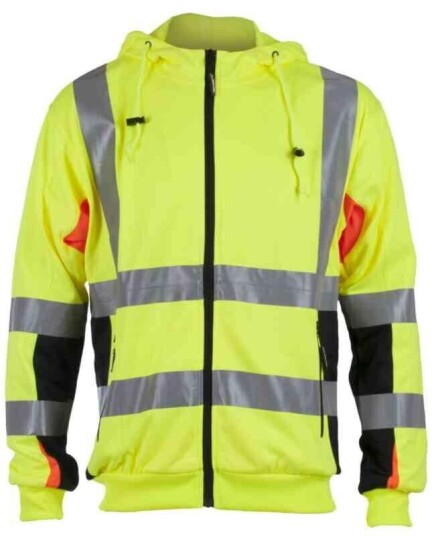 BS Bergset Hettejakke, HiVis kl.3 Unisex, Str. 4XL, Gul/Sort