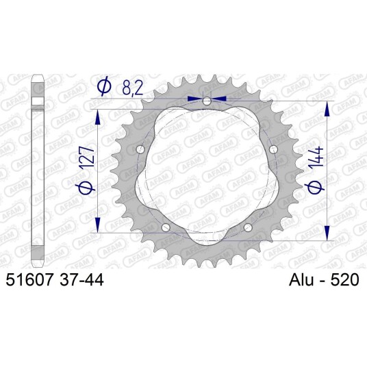 AFAM Bakdrev, Aluminium #520 - Ducati 748/800/848/1100