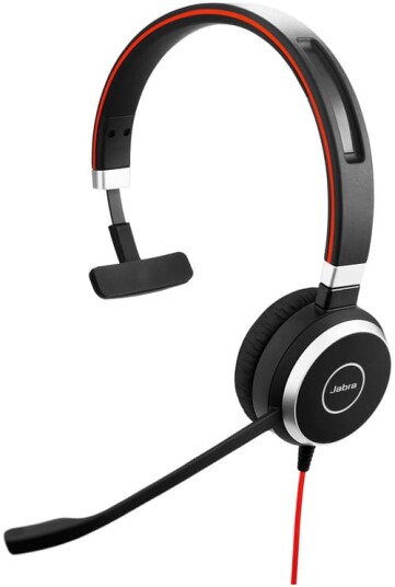 Jabra Evolve 40 Kun Hodesett Hodesett Mono Svart