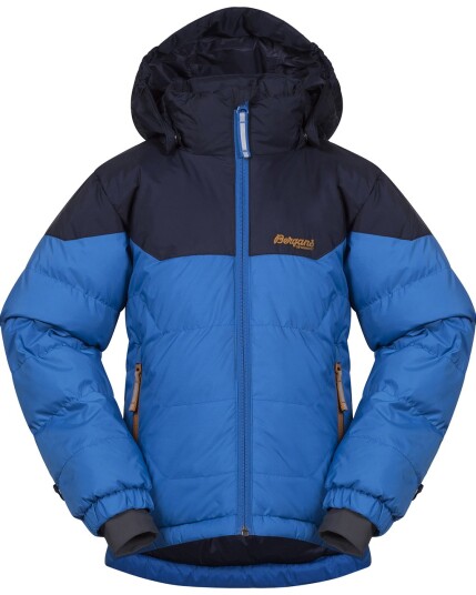 Bergans Ruffen Down Kids Jacket Athens Blue/Navy/Desert (Storlek 128)