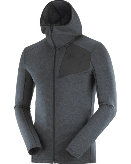 Salomon Outline Full Zip Hoodie M Black (Storlek XXL)