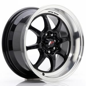 Japan Racing TF2 Shiny Black 7.5x15 4x100 ET10 B73.1