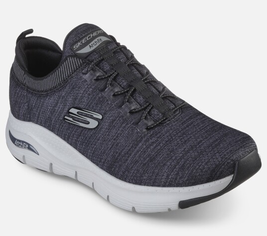 Skechers Wide Fit: Arch Fit  Waveport 44 Svart Herre