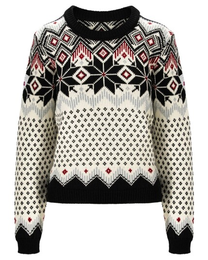 Dale Of Norway Vilja Sweater W Black/Offwhite/Metal/rødRose (Storlek XS)