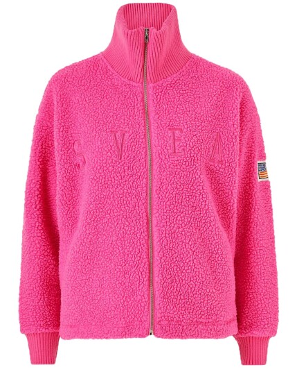 Svea Kathøyn Pile Zip Sweater W Neon Pink (Storlek XS)