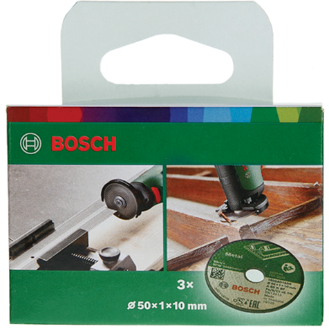 BOSCH KAPPESKIVE METALL 50X1X10MM 3PK