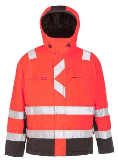 Strakofa Synlig+ Vinterjakke, HiVis kl 2 Str. (US/ CA): XS, Rød/Sort