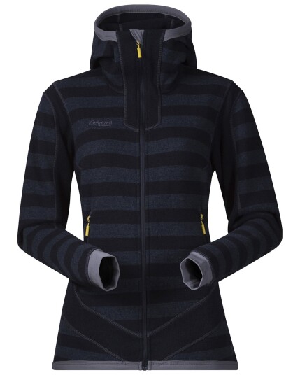 Bergans Hollvin Wool Lady Jacket Dark Navy/Night Blue Striped (Storlek XL)