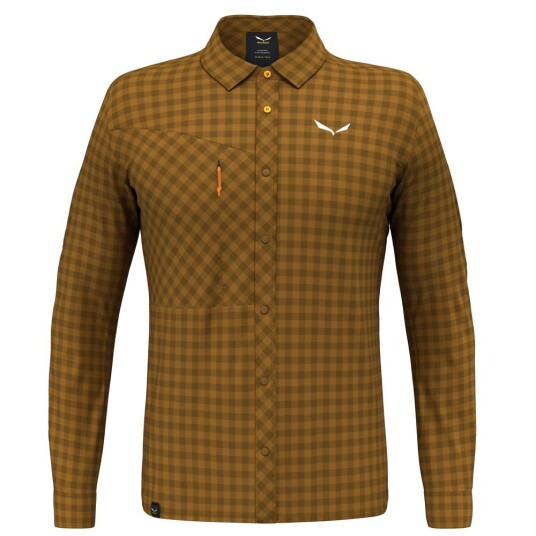 Salewa Puez Dry M L/S Shirtgolden brown US S