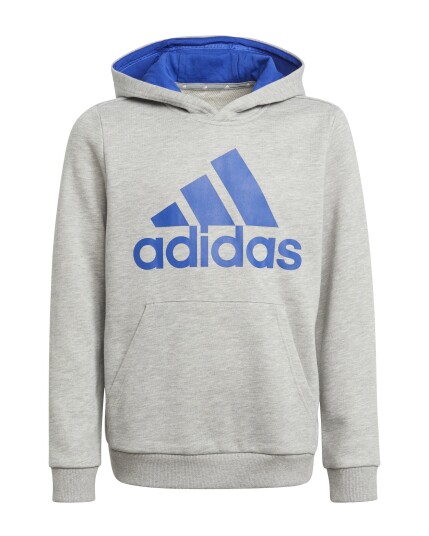 Adidas Big Logo Hoodie Boy JR MGrey/BoBlue (Storlek 152)