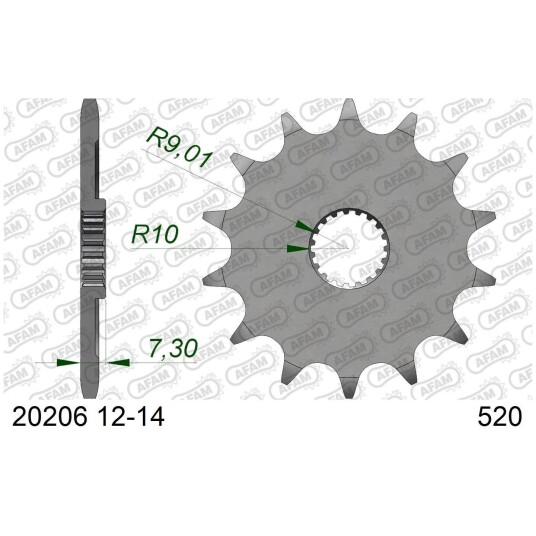 AFAM Framdrev #520 - Honda CR 125++ 13T