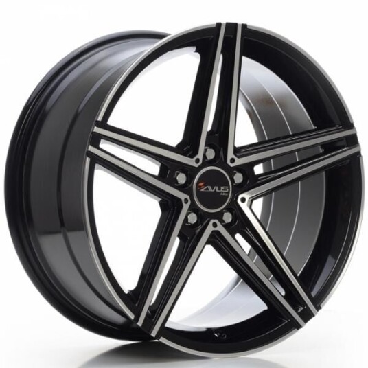 Avus Ac-515 Black Polished 8.5x19 5x112 ET45 B66.5