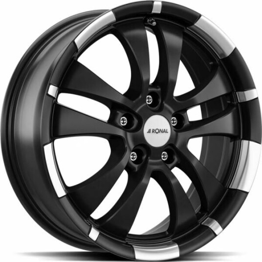 Ronal R59 Jet Black Matt Rim Lip Cut 7.5x17 5x112 ET48 B76