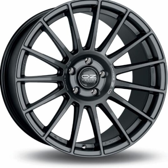 Oz Superturismo Dakar Matt Black Silver Lettering 10.5x21 5x114.3 ET47 B67.1