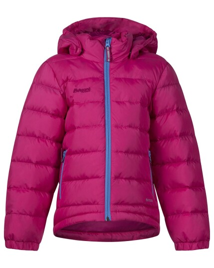 Bergans Down Kids Jacket Hot Pink/Light Winter Sky (Storlek 122)