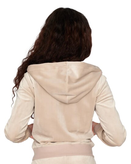 Juicy Couture Robertson Classic Velour Zip Hoodie W String (Storlek XS)