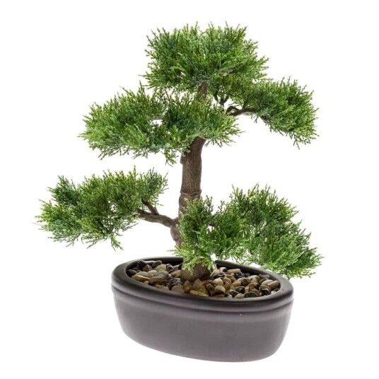 Emerald Kunstig sedertre bonsai grønn 32 cm 420001