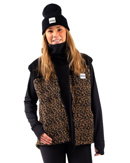 Eivy Lumberjackie Sherpa Vest W Leopard (Storlek L)